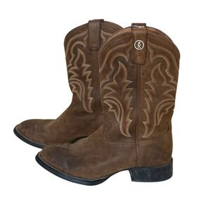 Tony Lama 3R Mens 9EE Buckaroo Sorrel Bridle Leather Cowboy Boots Western Rodeo